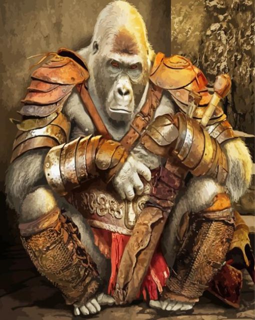 Ape Warrior paint by numbers