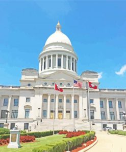 Arkansas State Capitol Building paint by numbers