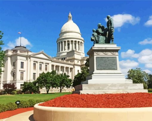 Arkansas State Capitol paint by numbers