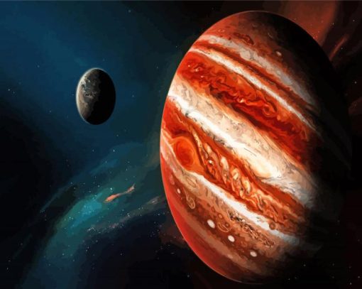 Astronomy Jupiter Planet paint by number