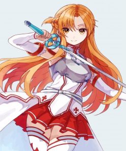 Asuna With Her Sword paint by numbers