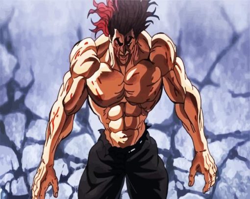 Baki's Father Yujirou Hanma paint by number