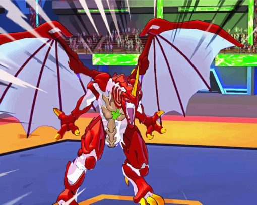 Bakugan Battle Brawlers Dragon paint by number