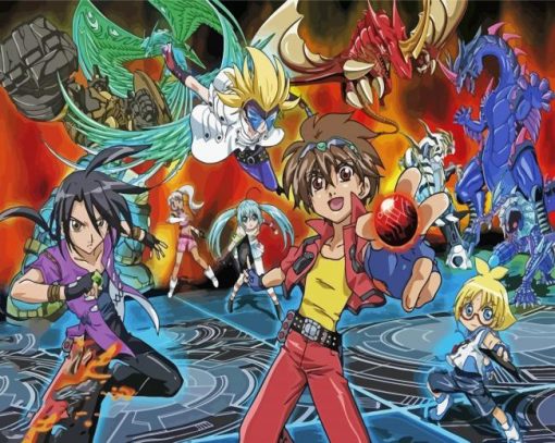 Bakugan Battle Brawlers Manga Anime paint by number