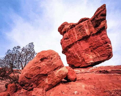 Balanced Rock Denver Colorado paint by number