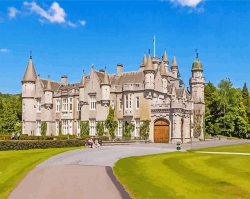 Balmoral Castle In Scotland paint by numbers