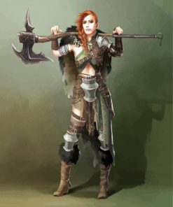 Barbarian Woman paint by number