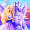 Barbie And Horse paint by numbers