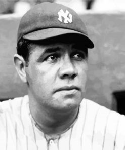 Baseball Player Babe Ruth paint by number