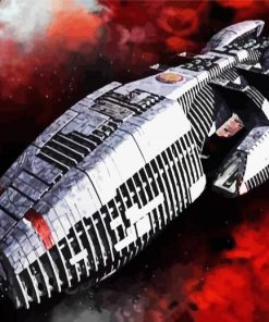 Batterstar Galactica Ship paint by numbers