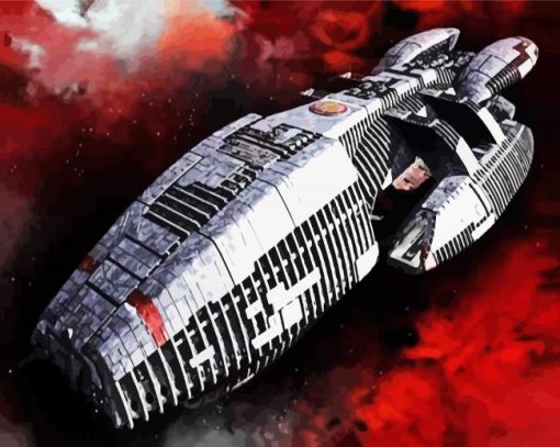 Batterstar Galactica Ship paint by numbers