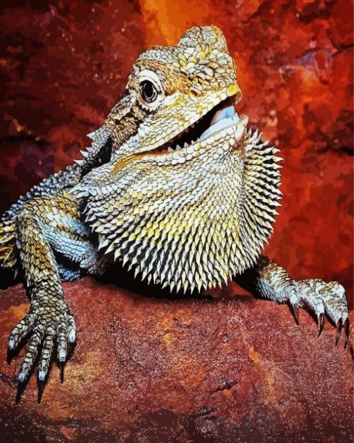 Bearded Dragon Lizard Reptiles paint by numbers