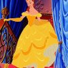 Beauty Wearing A Yellow Ball Gown paint by numbers