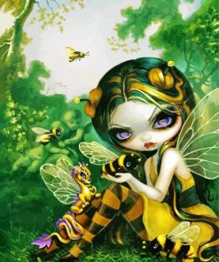 Bee Girl paint by numbers