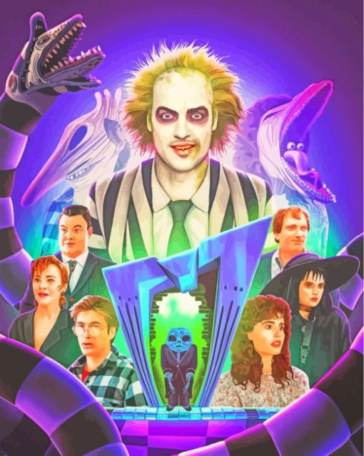 Beetlejuice Art paint by numbers