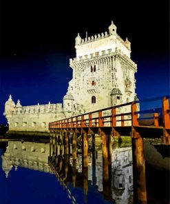 Belem Tower Building paint by numbers