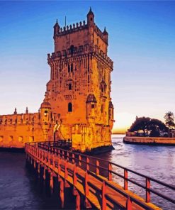 Belem Tower Lisbon paint by numbers