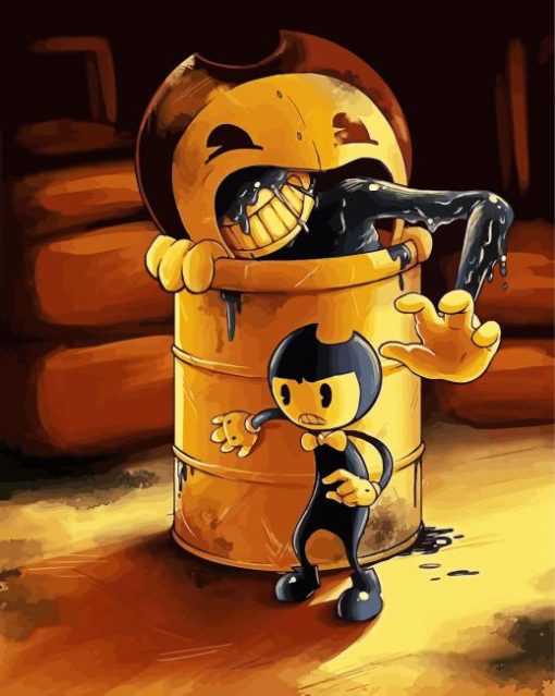 Bendy Game Character paint by number