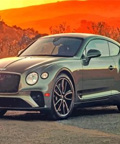 Bentley Car At Sunset paint by number