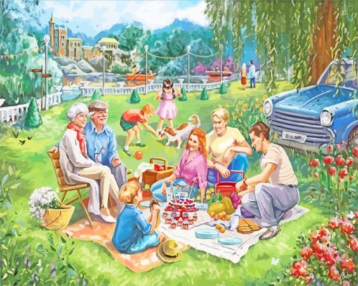 Birthday Picnic paint by numbers