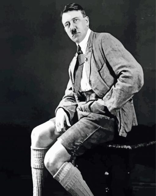 Black And White Adolf Hitler paint by number