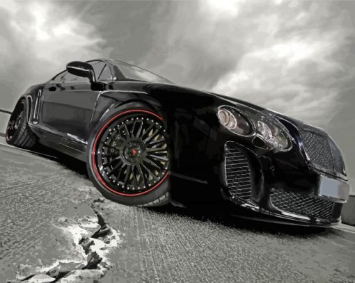 Black Luxury Bentley paint by numbers