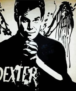 Black And White Dexter paint by number