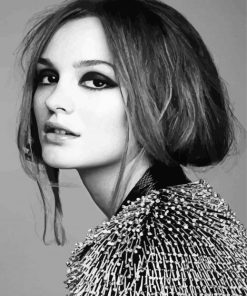 Black And White Leighton Meester paint by number