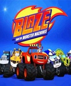 Blaze And The Monster Machines Movie paint by numbers