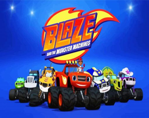 Blaze And The Monster Machines Movie paint by numbers