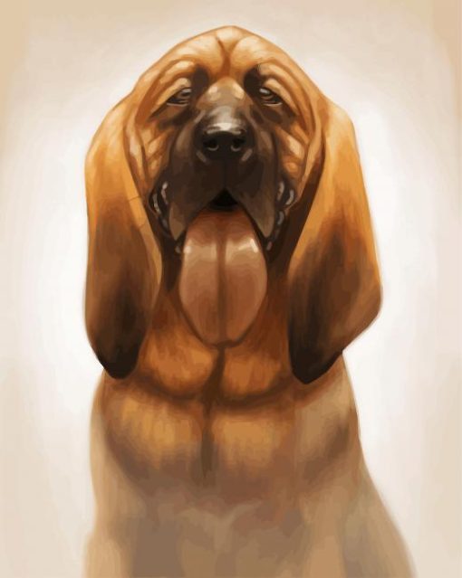 Bloodhound Dog Art paint by numbers