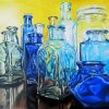 Blue Glass Bottle paint by numbers