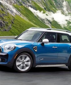 Blue Mini Cooper paint by numbers