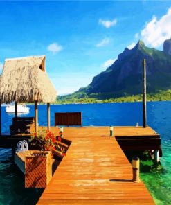 Bora Bora Island paint by number