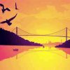 Bosphorus Bridge At Sunset Art paint by numbers