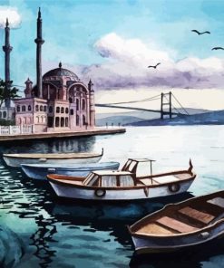 Bosphorus Bridge View Art paint by number