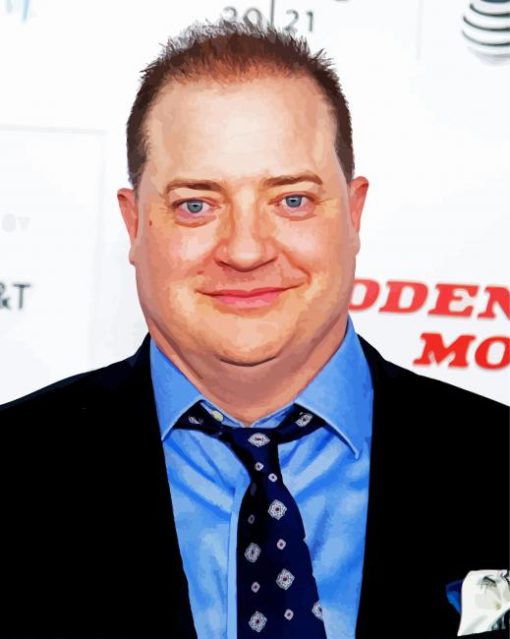 Brendan Fraser paint by number