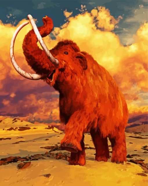 Brown Mammoth paint by number