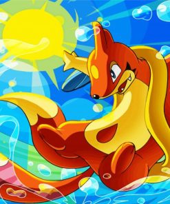 Buizel Pokemon Anime paint by numbers