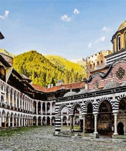 Bulgaria Monastery Of Saint Ivan Of Rila paint by numbers