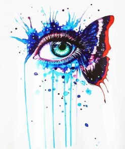 Butterfly Splash Eye paint by numbers