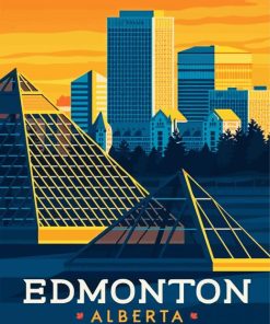 Canada Edmonton Poster paint by number