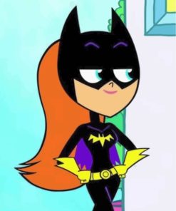 Cartoon Batgirl paint by numbers