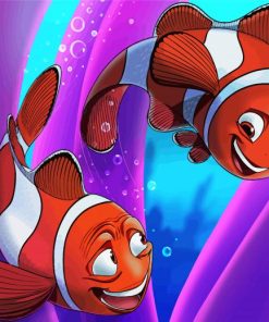 Cartoon Clownfish paint by numbers