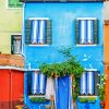 Case Colorate Burano Italy paint by numbers