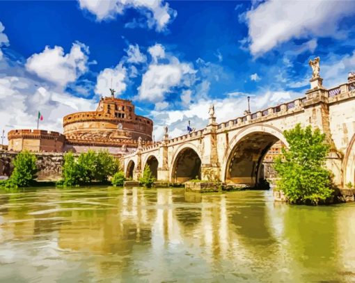 Castel Sant Angelo Vatikan paint by numbers