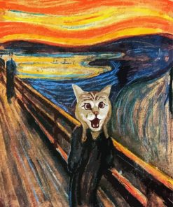 Cat Screaming Art paint by numbers