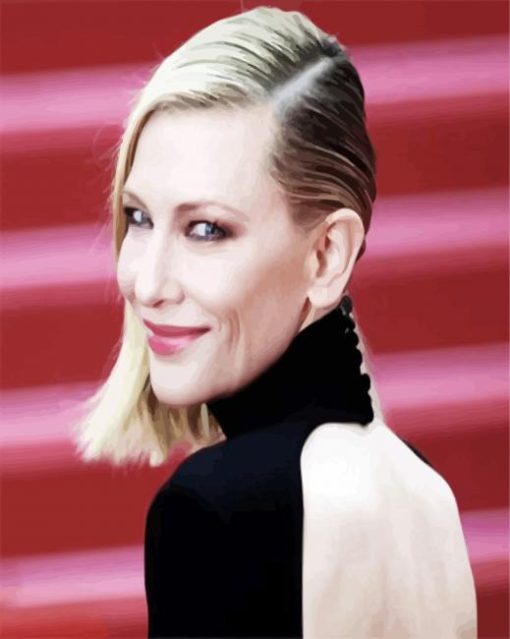 Cate Blanchett In The Red Carpet paint by numbers