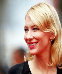 Cate Blanchett Smiling paint by numbers