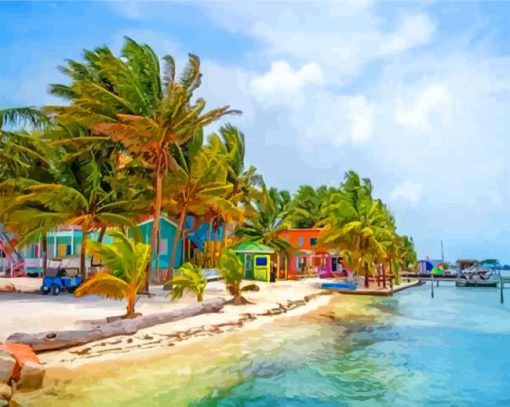 Caye Caulker Belize paint by number